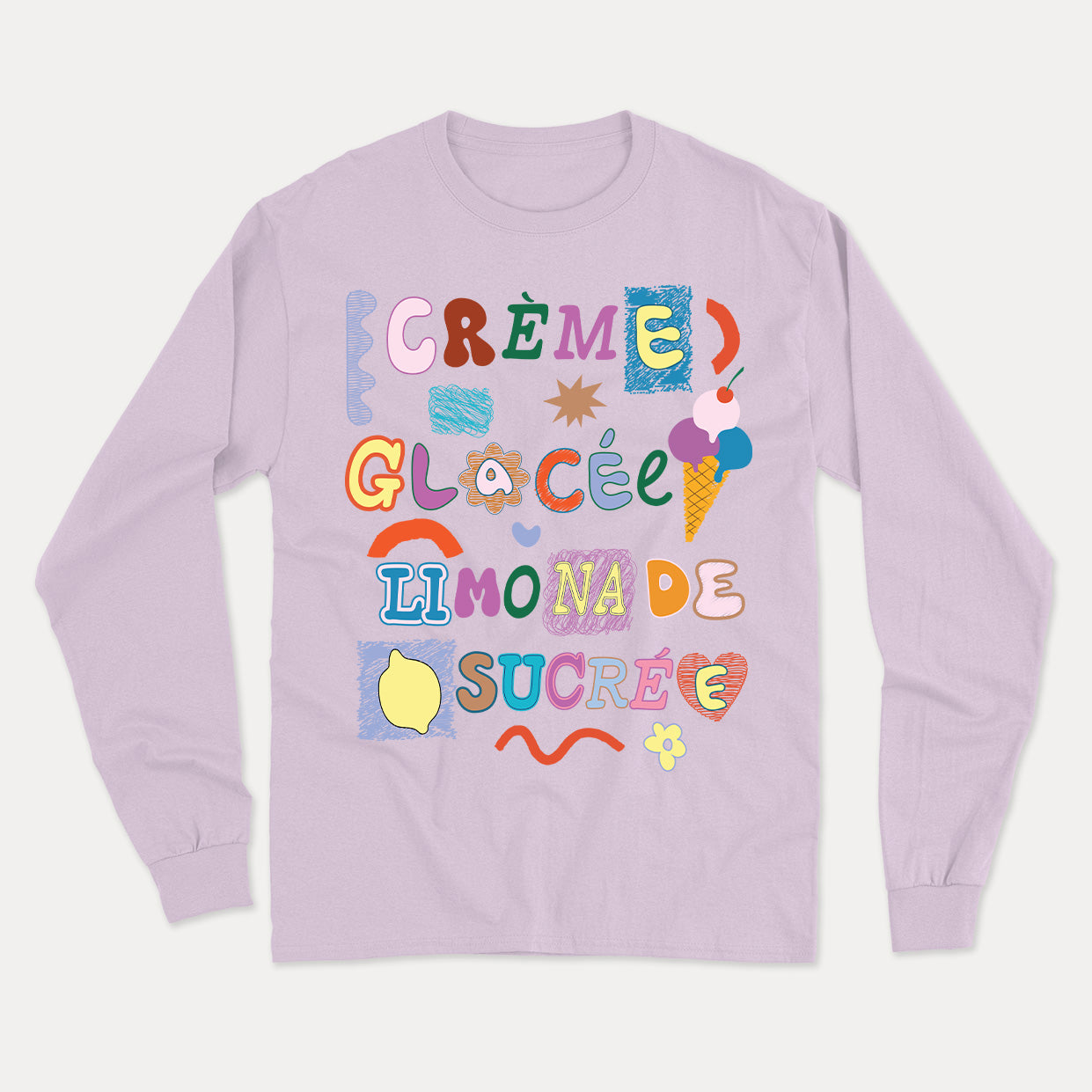 CRÈME GLACÉE LIMONADE SUCRÉE longsleeve unisexe - tamelo boutique
