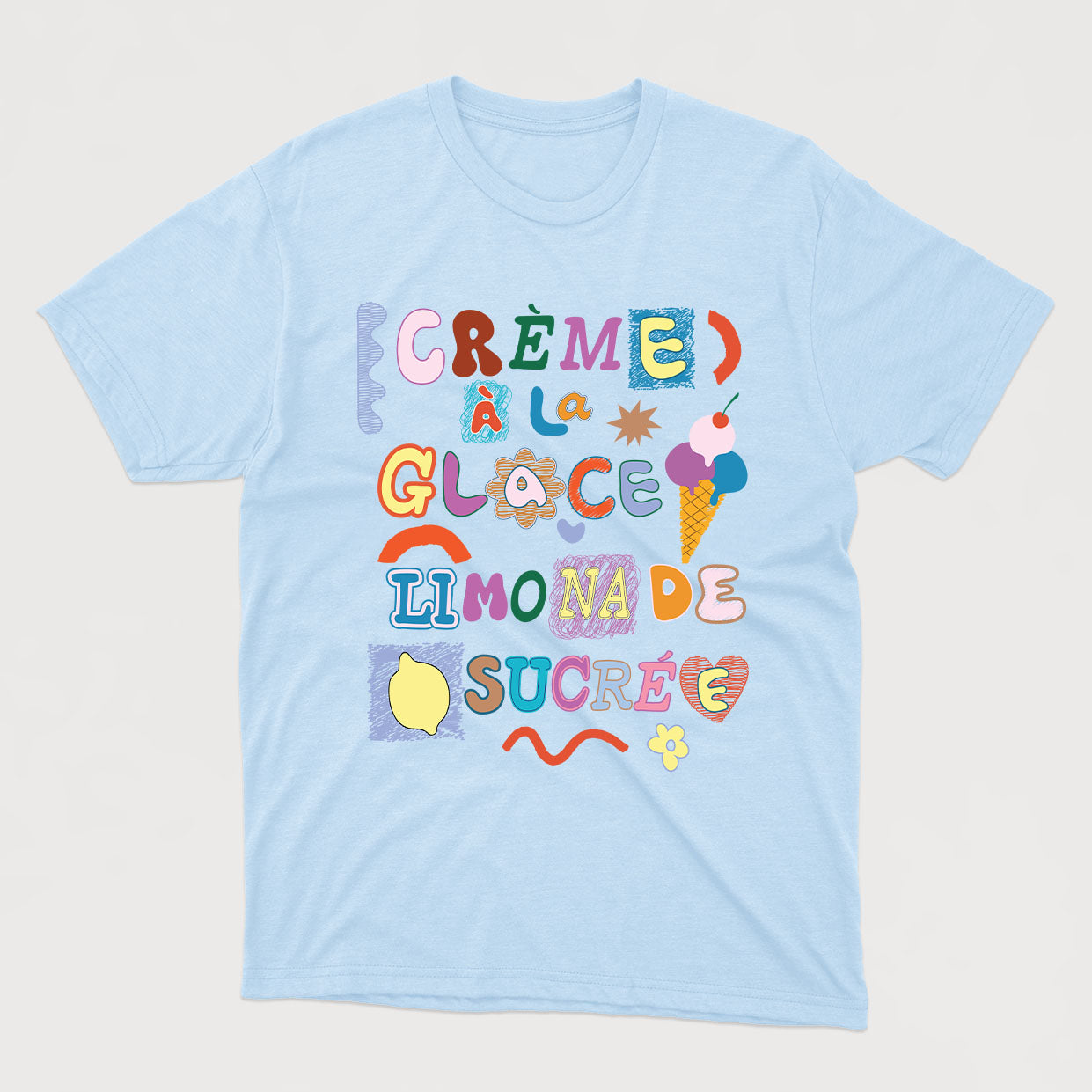CRÈME À LA GLACE LIMONADE SUCRÉE t-shirt unisexe ADULTE - tamelo boutique