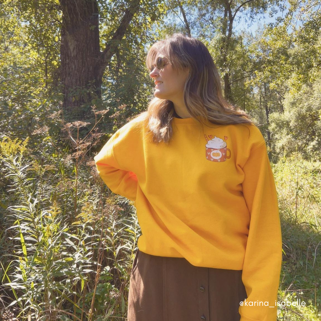 LATTÉ CITROUILLE ÉPICÉE crewneck unisexe
