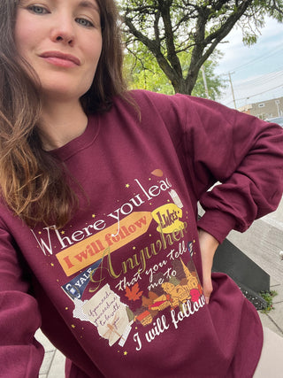 WHERE YOU LEAD - GILMORE GIRLS crewneck unisexe - tamelo boutique