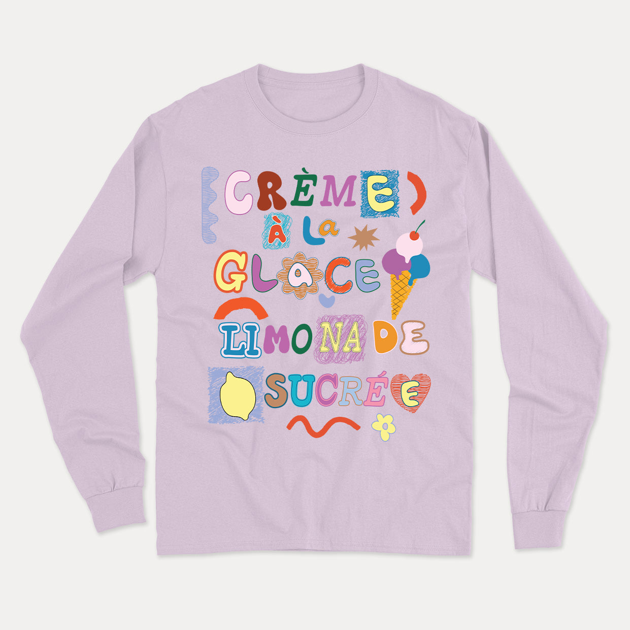 CRÈME À LA GLACE LIMONADE SUCRÉE longsleeve unisexe - tamelo boutique