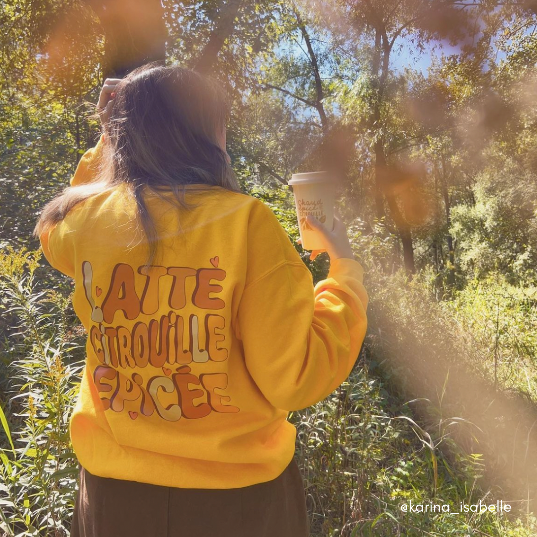 LATTÉ CITROUILLE ÉPICÉE crewneck unisexe