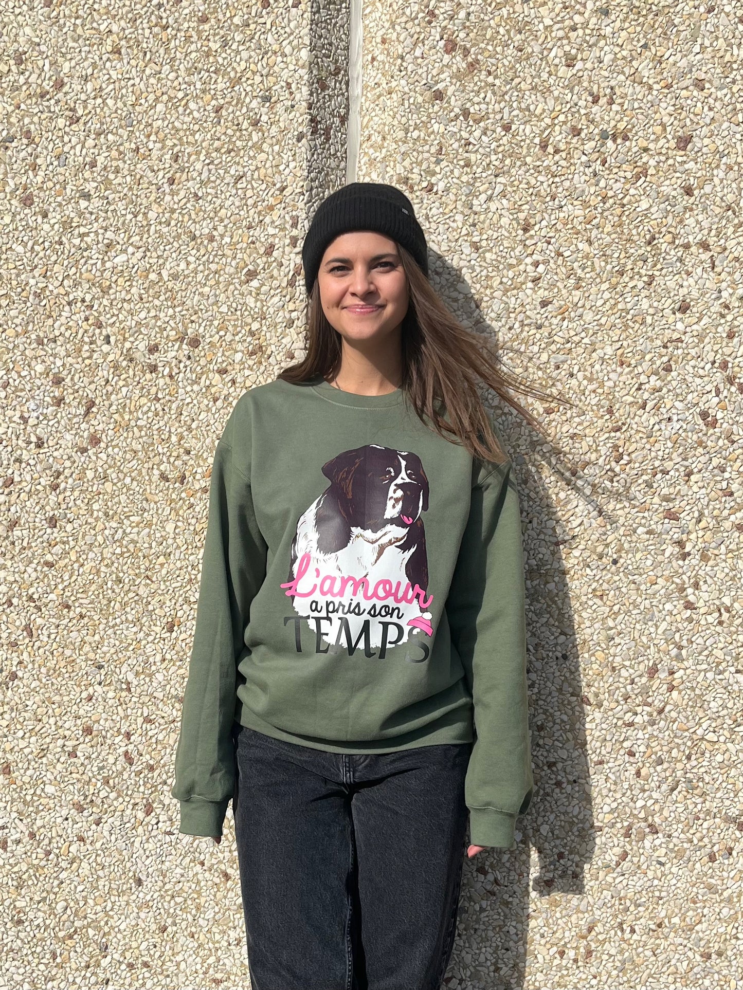 L'AMOUR A PRIS SON TEMPS crewneck vintage unisexe - tamelo boutique