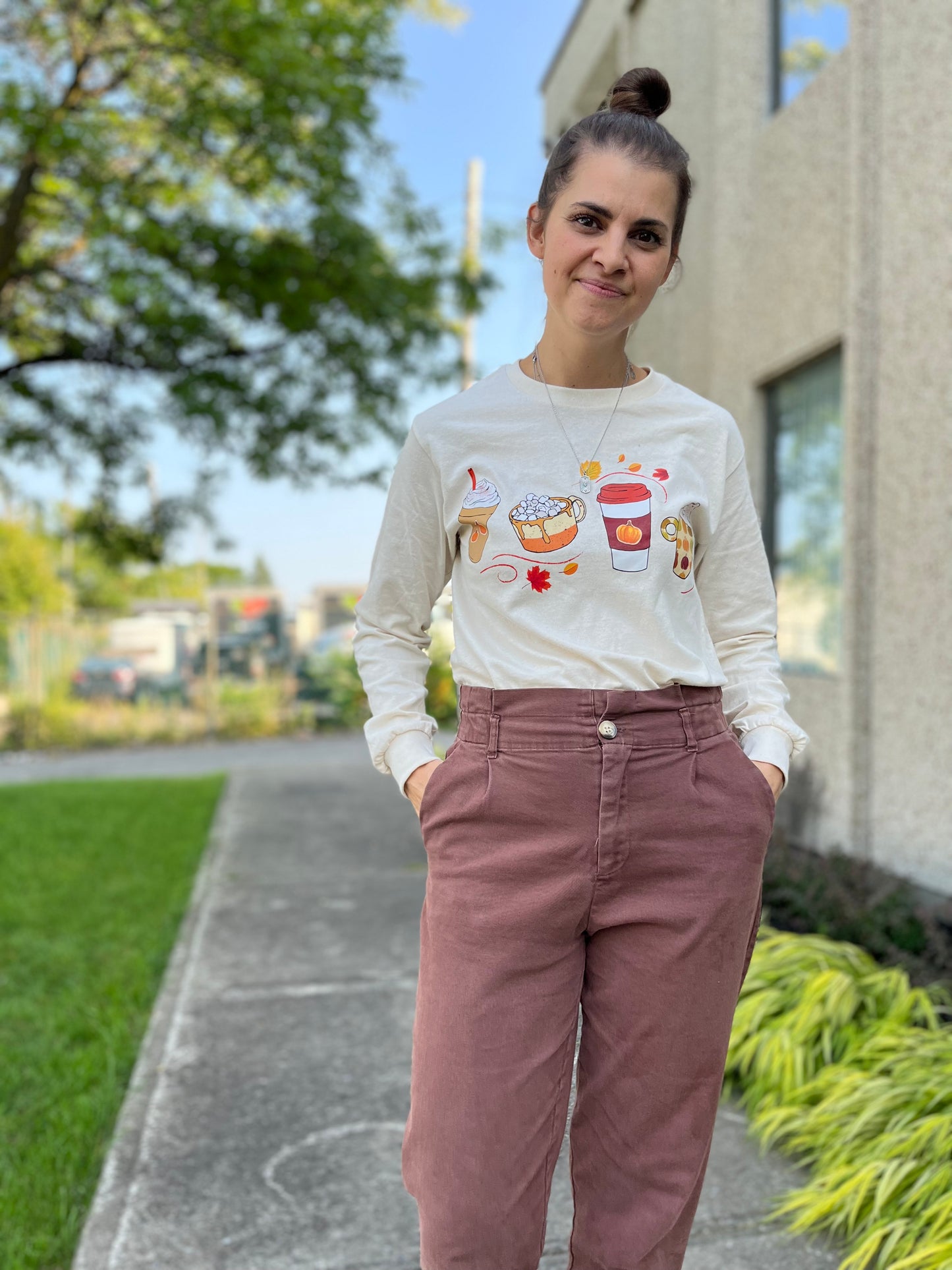 CAFÉS D'AUTOMNE longsleeve unisexe