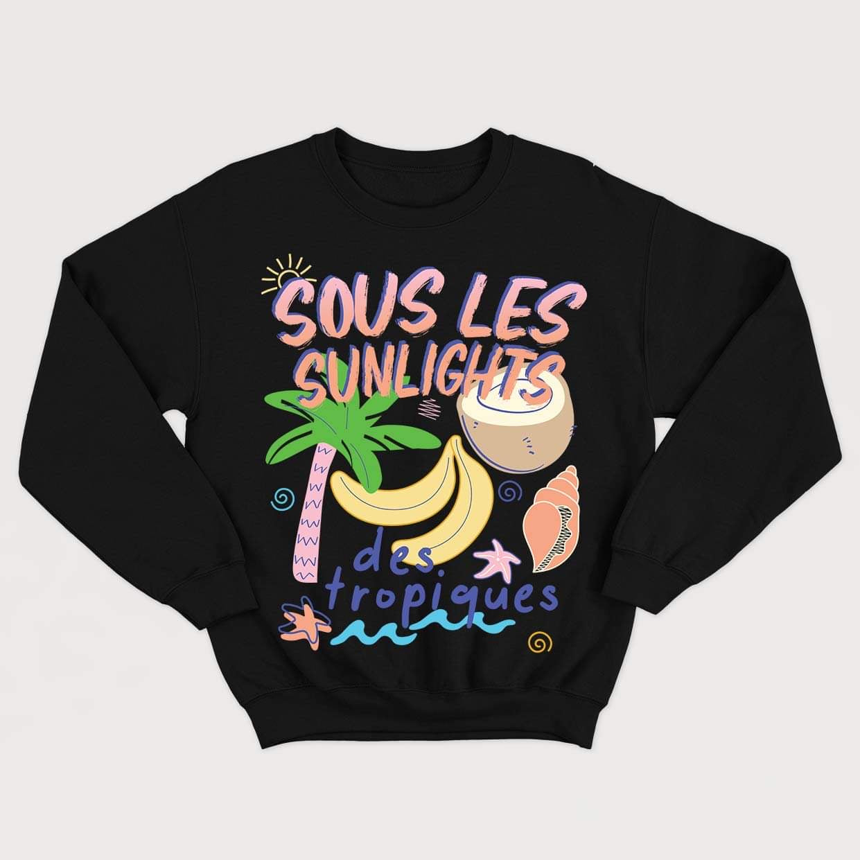 SOUS LES SUNLIGHTS DES TROPIQUES crewneck vintage unisexe - tamelo boutique