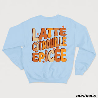 LATTÉ CITROUILLE ÉPICÉE crewneck unisexe - tamelo boutique