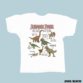 The Dinosaur Guide to Jurassic Park Unisex T-shirt for Kids and Toddlers (English)