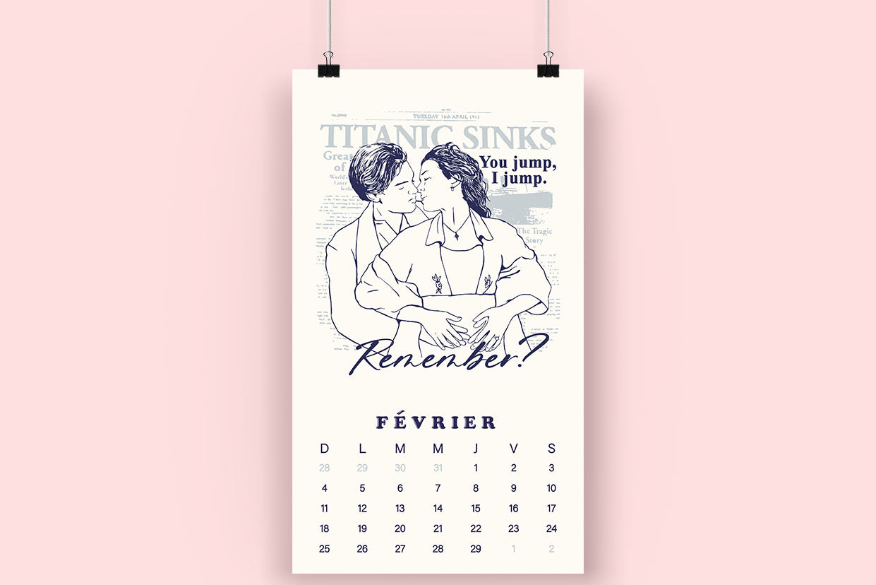 Calendrier illustré vintage TAMÉLO BOUTIQUE 2024 - tamelo boutique