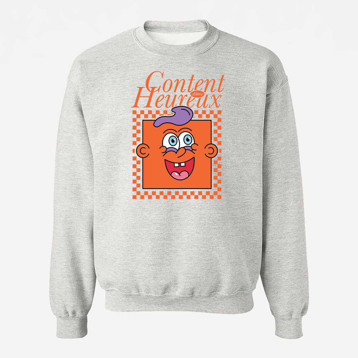 Content d'être Heureux - Mathieu Pellerin crewneck unisexe - tamelo boutique