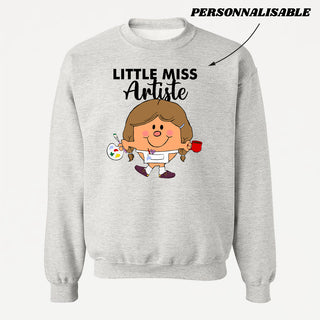 LITTLE MISS ARTISTE crewneck unisexe personnalisable - tamelo boutique
