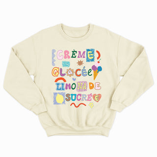 CRÈME GLACÉE LIMONADE SUCRÉE crewneck unisexe - tamelo boutique