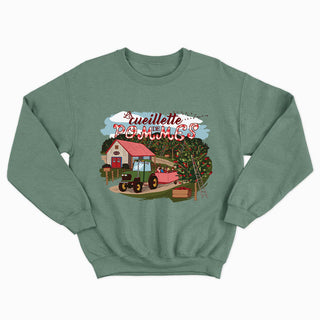 La cueillette de pommes - crewneck vintage unisexe