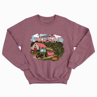 La cueillette de pommes - crewneck vintage unisexe