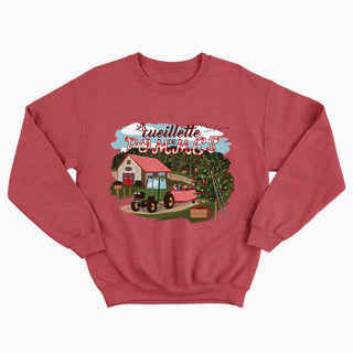 La cueillette de pommes - crewneck vintage unisexe