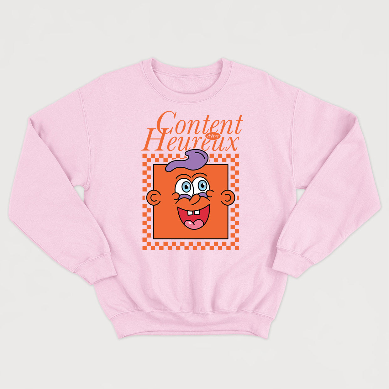 Content d'être Heureux - Mathieu Pellerin crewneck unisexe - tamelo boutique