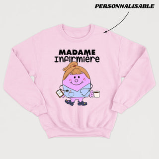 MADAME INFIRMIÈRE crewneck unisexe personnalisable - tamelo boutique
