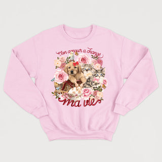 TON AMOUR A CHANGÉ MA VIE  crewneck vintage unisexe - tamelo boutique