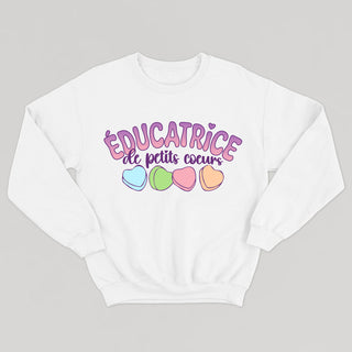 ÉDUCATRICE DE PETITS COEURS crewneck unisexe