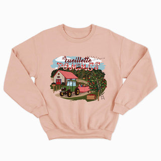 La cueillette de pommes - crewneck vintage unisexe