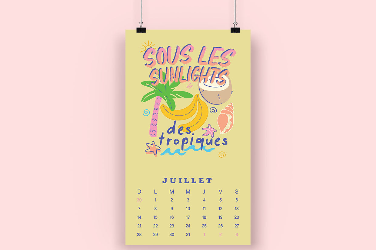 Calendrier illustré vintage TAMÉLO BOUTIQUE 2024 - tamelo boutique