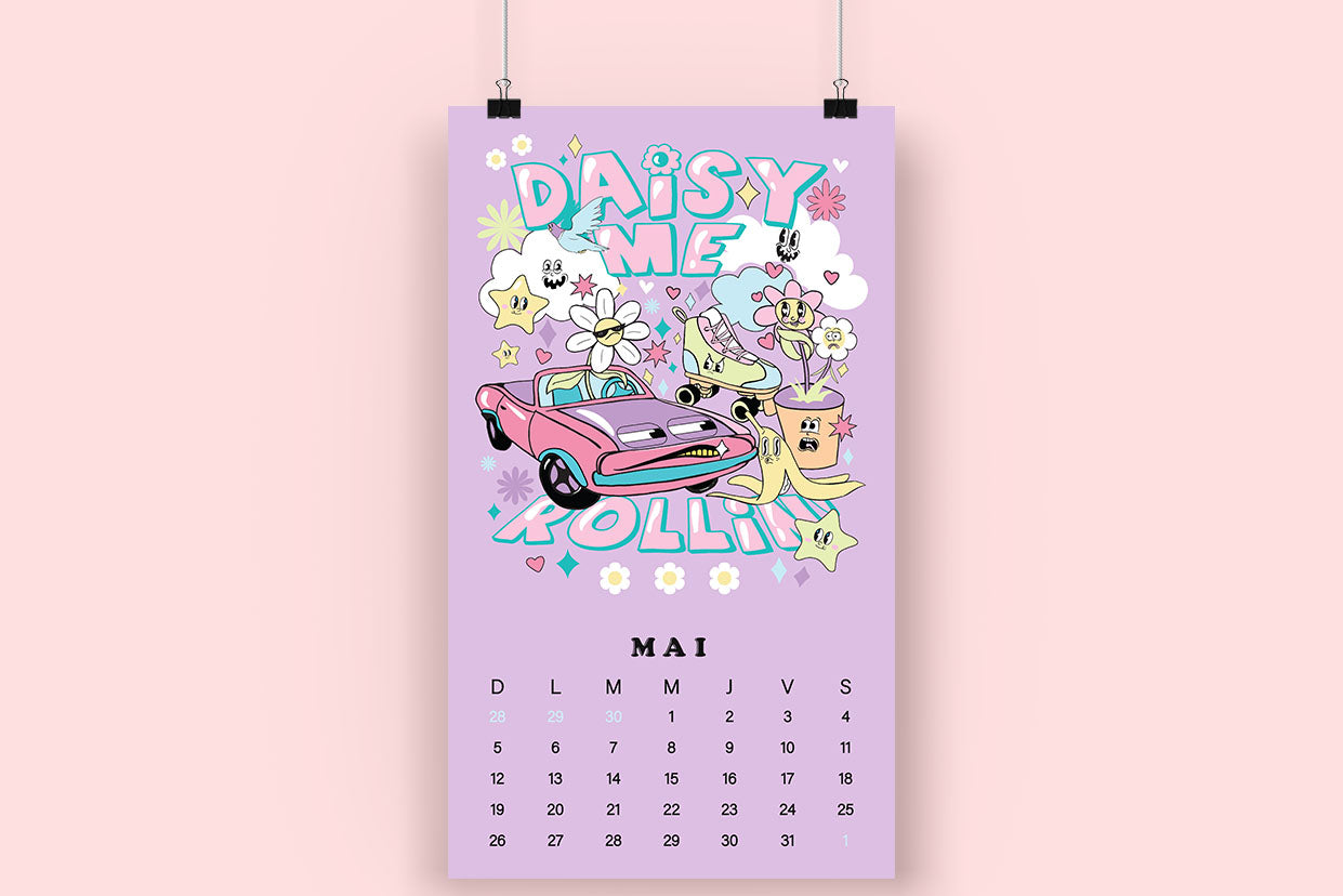 Calendrier illustré vintage TAMÉLO BOUTIQUE 2024 - tamelo boutique