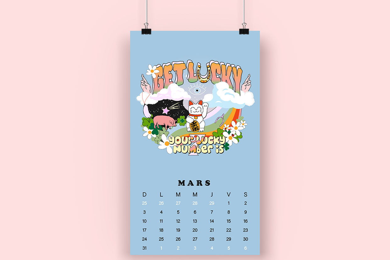 Calendrier illustré vintage TAMÉLO BOUTIQUE 2024 - tamelo boutique
