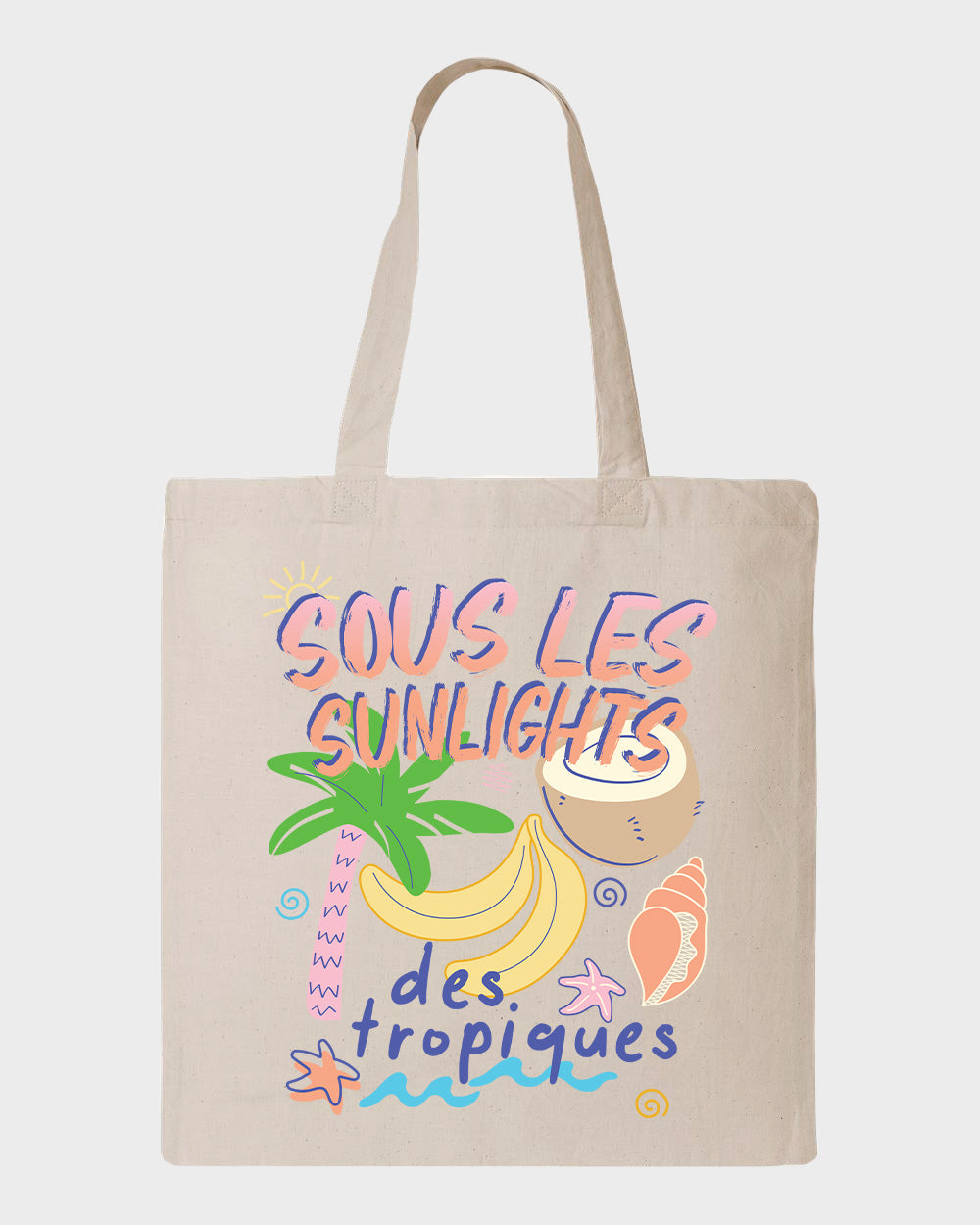 SOUS LES SUNLIGHTS DES TROPIQUES tote bag vintage - tamelo boutique