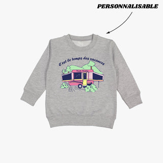 Crewneck LE TEMPS DES VACANCES (à personnaliser) ENFANT ET BAMBIN - tamelo boutique