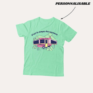 TSHIRT LE TEMPS DES VACANCES (à personnaliser) ENFANT et BAMBIN - tamelo boutique