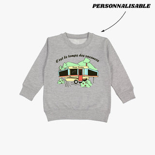Crewneck LE TEMPS DES VACANCES (à personnaliser) ENFANT ET BAMBIN - tamelo boutique