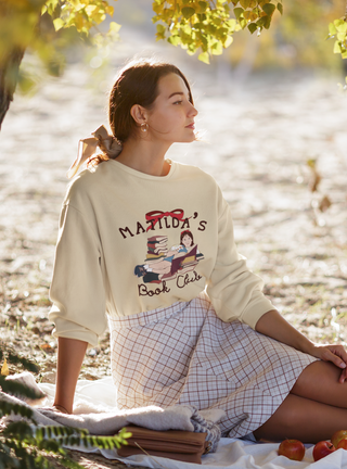 MATILDA'S BOOK CLUB unisex vintage crewneck