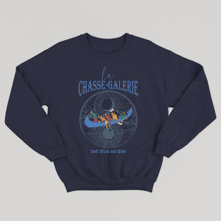 crewneck-vintage-unisexe-chasse-galerie-bleu-légendes-québec