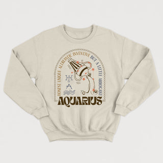 Crewneck unisexe ASTRO : AQUARIUS (version anglaise) - tamelo boutique