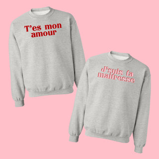 Crewneck J'SUIS TA MAÎTRESSE unisexe - tamelo boutique