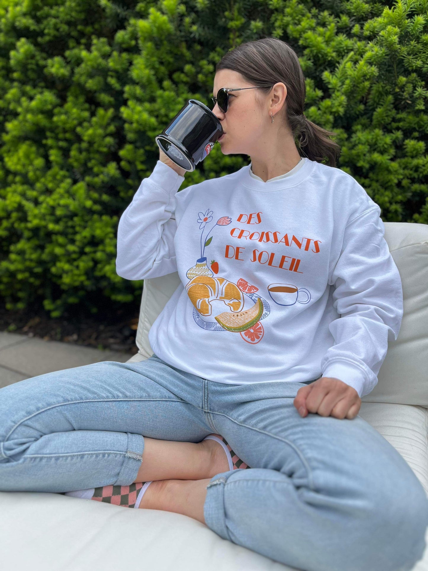 DES CROISSANTS DE SOLEIL crewneck vintage unisexe - tamelo boutique