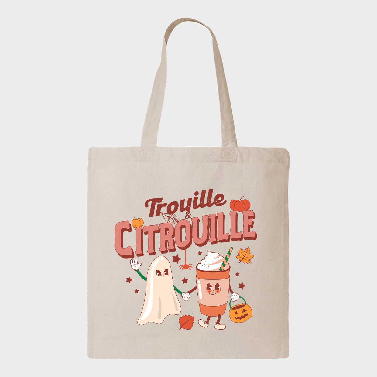 Tote bag 'TROUILLE ET CITROUILLE - tamelo boutique