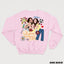 THE LOVELY BRANDS - THE GIRLS AND A JEANS unisex crewneck (English)