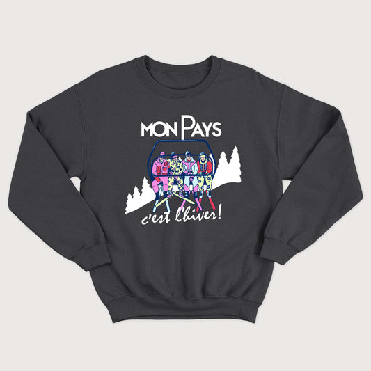 MON PAYS C'EST L'HIVER crewneck vintage unisexe - tamelo boutique