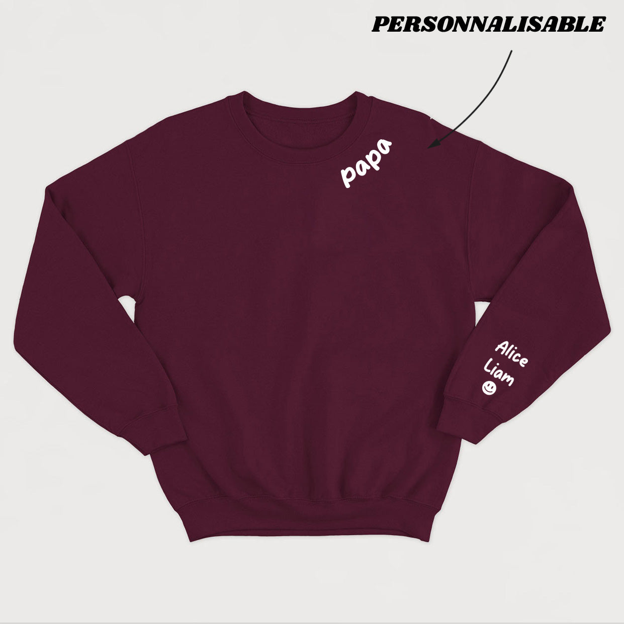 PAPA & CIE. crewneck unisexe personnalisable - tamelo boutique