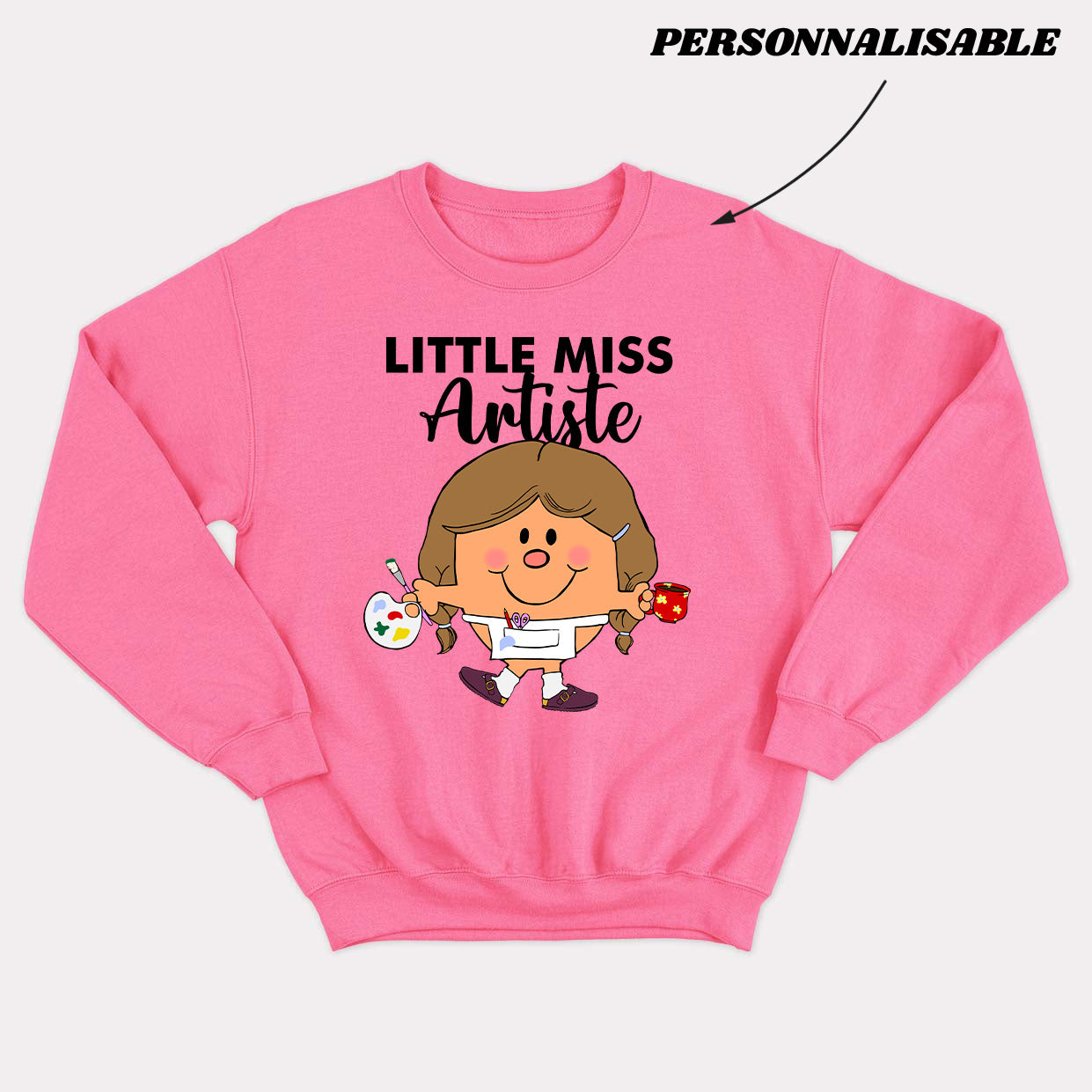 LITTLE MISS ARTISTE crewneck unisexe personnalisable - tamelo boutique