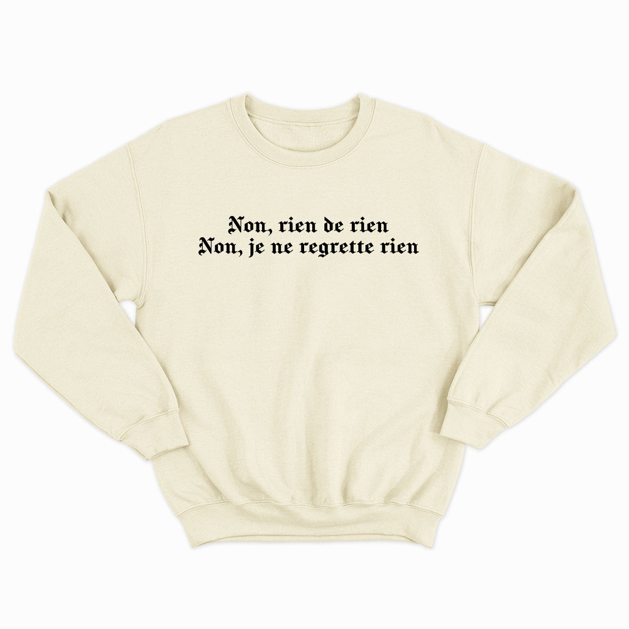 JE NE REGRETTE RIEN crewneck vintage unisexe - tamelo boutique