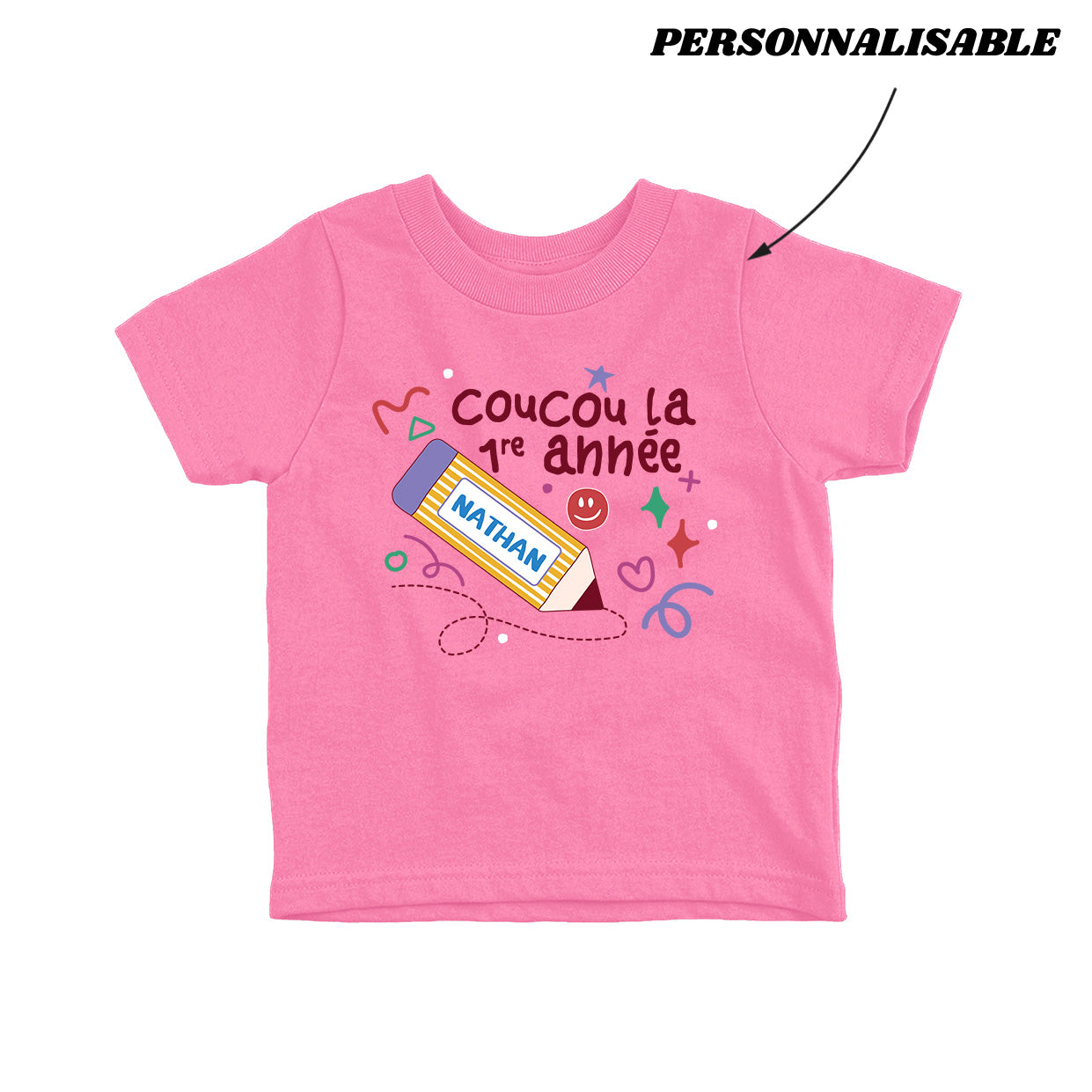 COUCOU LA RENTRÉE 1ère à 6ème année - T-SHIRT PERSONNALISABLE