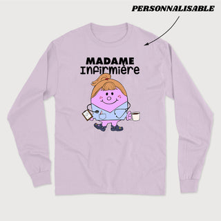 MADAME *PERSONNEL DE LA SANTÉ* longsleeve unisexe personnalisable - tamelo boutique
