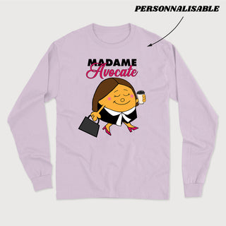 MADAME *PERSONNEL JURIDIQUE* longsleeve unisexe personnalisable - tamelo boutique