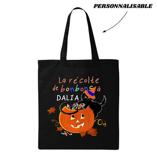 CUSTOMIZABLE TOTE BAG WITH CHILD'S FIRST NAME: CANDY HARVEST