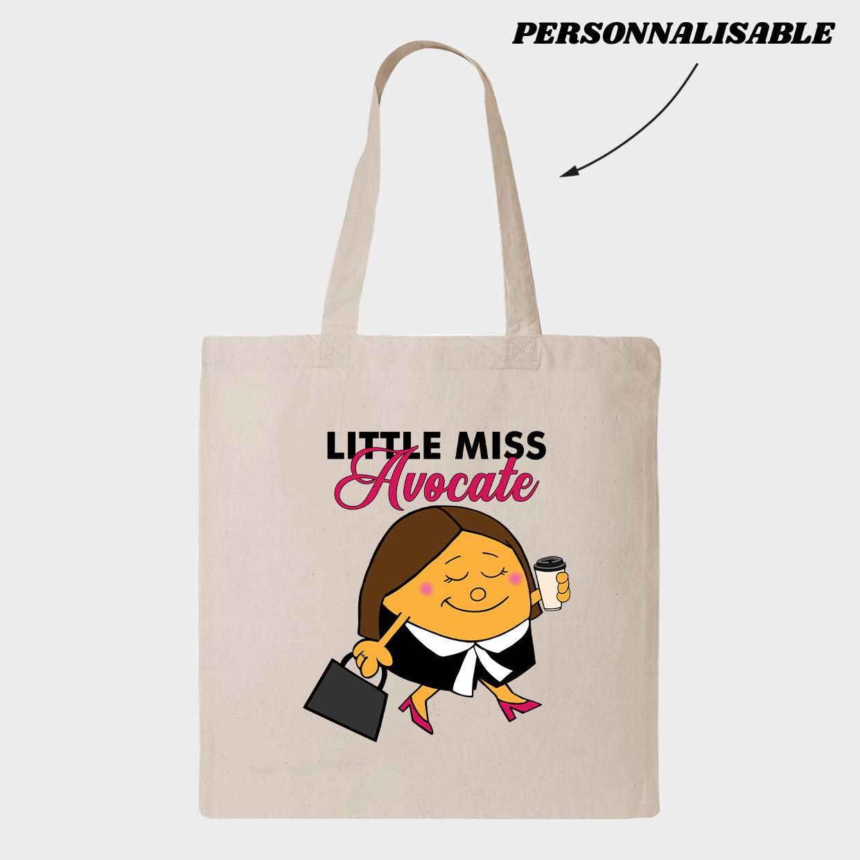 LITTLE MISS *PERSONNEL JURIDIQUE* tote bag personnalisable - tamelo boutique