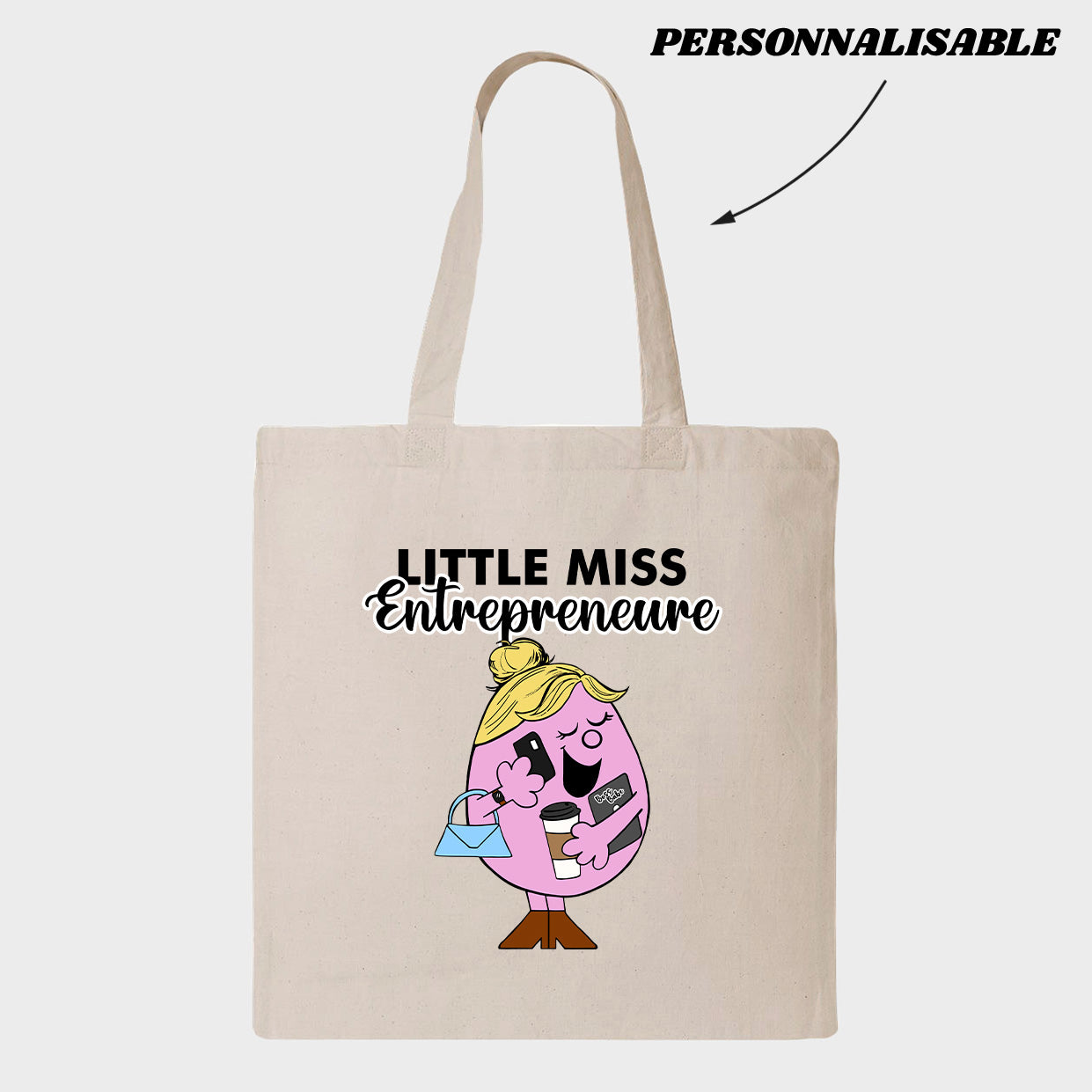 LITTLE MISS *ENTREPRENEURE* tote bag personnalisable - tamelo boutique