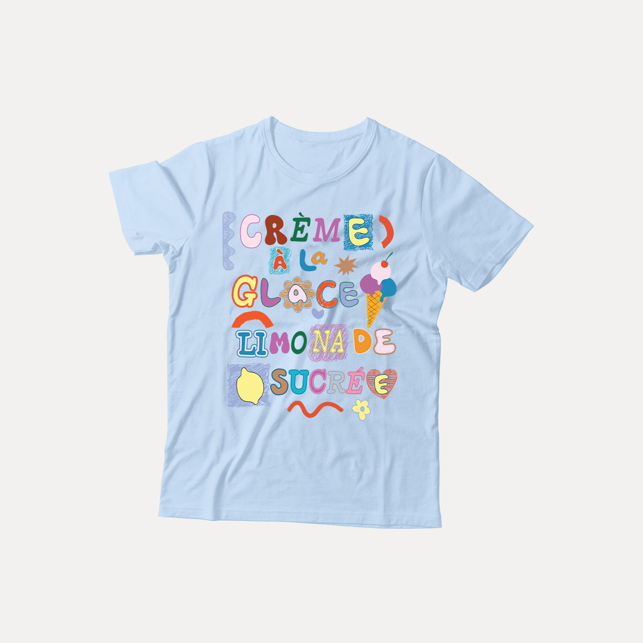 CRÈME À LA GLACE LIMONADE SUCRÉE t-shirt unisexe ENFANT ET BAMBIN - tamelo boutique