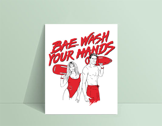 Affiche « BAE WASH YOUR HANDS » - tamelo boutique