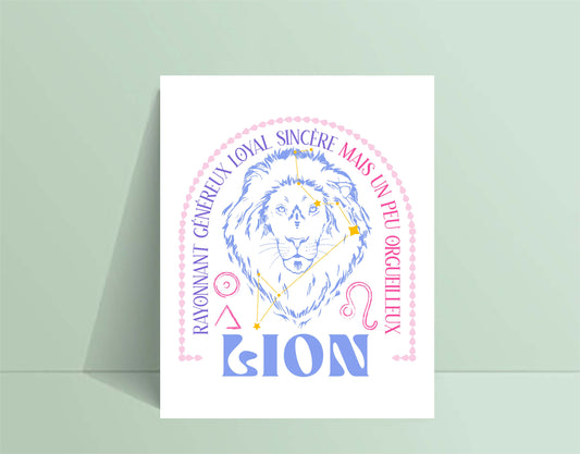 Affiche LION - tamelo boutique